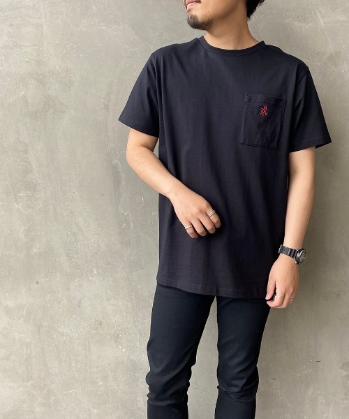 Gramicci（グラミチ）の「[GRAMICCI/グラミチ] ワンポイントロゴTシャツ（Tシャツ/カットソー・レディース・グレー/ブラック/ホワイト・L/M/XL）」の7枚目の写真