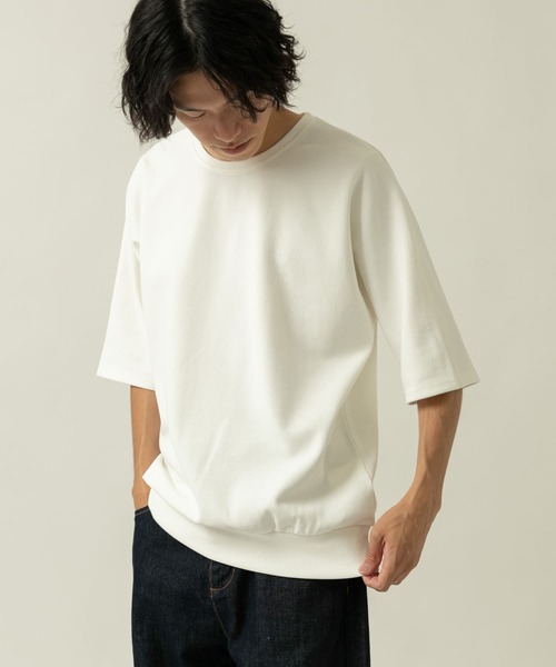 ITEMS URBANRESEARCH(アイテムズ アーバンリサーチ)の「ジャガードTシャツ(Tシャツ/カットソー・メンズ・ブラウン系その他/ホワイト/グレー/ライトブラウン/カーキ/チャコールグレー・MEDIUM/LARGE)」の2枚目の写真
