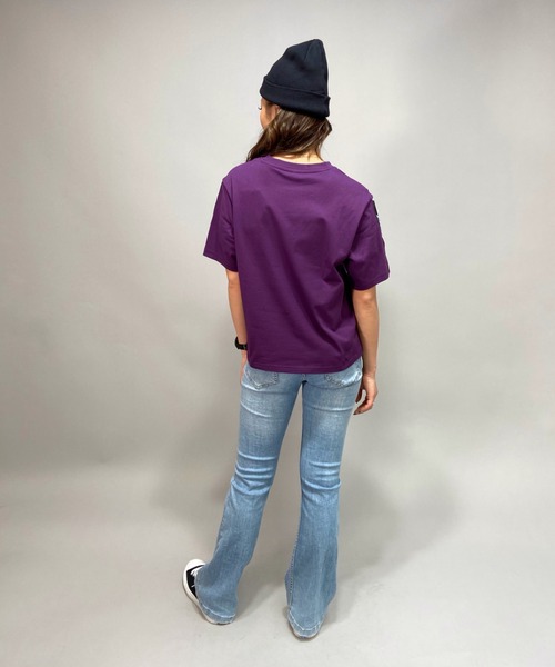 ROXY(ロキシー)の「ROXY/ロキシー ルーズシルエット ラインテープ柄Tシャツ RST212550(Tシャツ/カットソー・レディース・ブラック/パープル/ホワイト・M/L)」の14枚目の写真