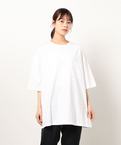 Scrap Book（スクラップブック）の「【M53.】The OVER pocket Tee（Tシャツ/カットソー・レディース・ホワイト・FREE）」の4枚目の写真