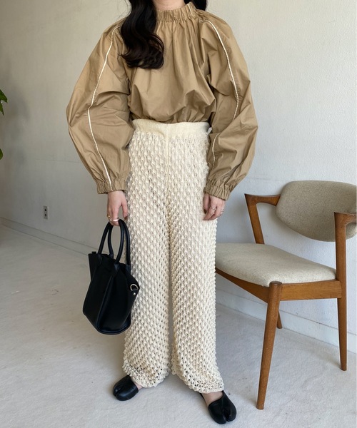 lawgy（ラウジー）の「shirring design blouse（シャツ/ブラウス