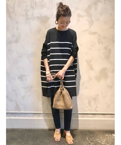 BEARDSLEY（ビアズリー）の「ギマBIGニット（ニット/セーター・レディース・ネイビー/ブラウン/レッド・FREE）」の2枚目の写真