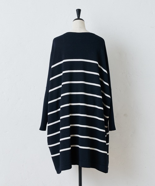 BEARDSLEY（ビアズリー）の「ギマBIGニット（ニット/セーター・レディース・ネイビー/ブラウン/レッド・FREE）」の7枚目の写真