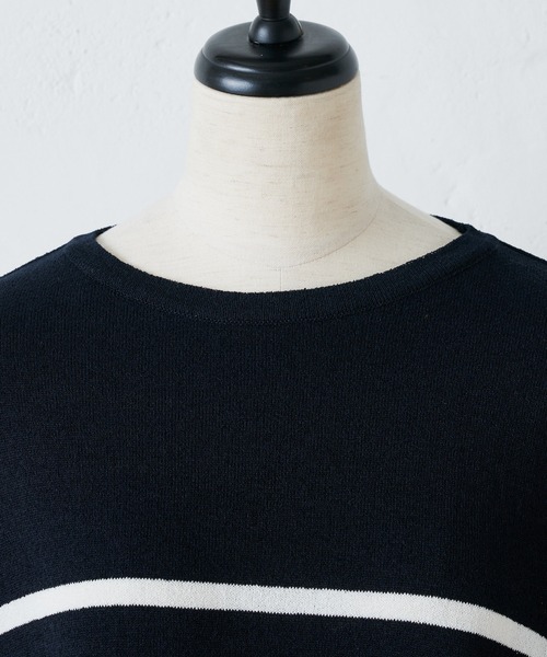 BEARDSLEY（ビアズリー）の「ギマBIGニット（ニット/セーター・レディース・ネイビー/ブラウン/レッド・FREE）」の8枚目の写真