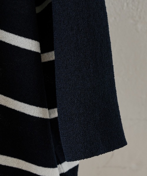 BEARDSLEY（ビアズリー）の「ギマBIGニット（ニット/セーター・レディース・ネイビー/ブラウン/レッド・FREE）」の9枚目の写真