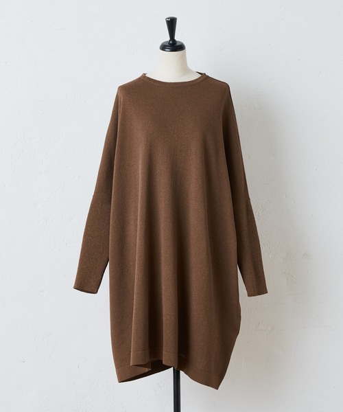 BEARDSLEY（ビアズリー）の「ギマBIGニット（ニット/セーター・レディース・ネイビー/ブラウン/レッド・FREE）」の13枚目の写真