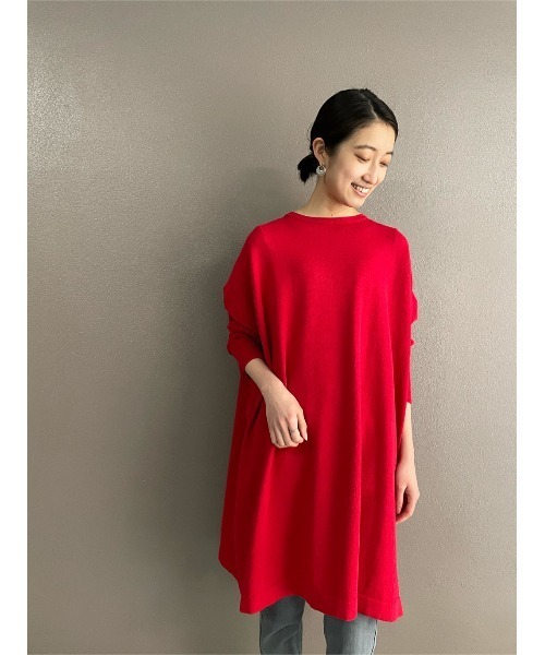 BEARDSLEY（ビアズリー）の「ギマBIGニット（ニット/セーター・レディース・ネイビー/ブラウン/レッド・FREE）」の17枚目の写真