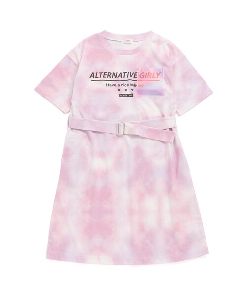 algy(アルジー)の「/タイダイTワンピ(ワンピース・キッズ・ミント/サックスブルー/ピンク・MEDIUM/XXX-SMALL/X-SMALL/SMALL/XX-SMALL)」の3枚目の写真