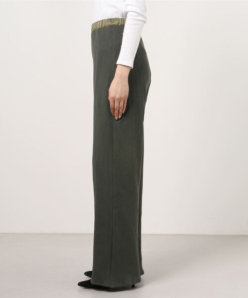 SHIROMA（シロマ）の「SHIROMA（シロマ）リブパンツ（その他パンツ・レディース・カーキ/ブラック・FREE）」の4枚目の写真