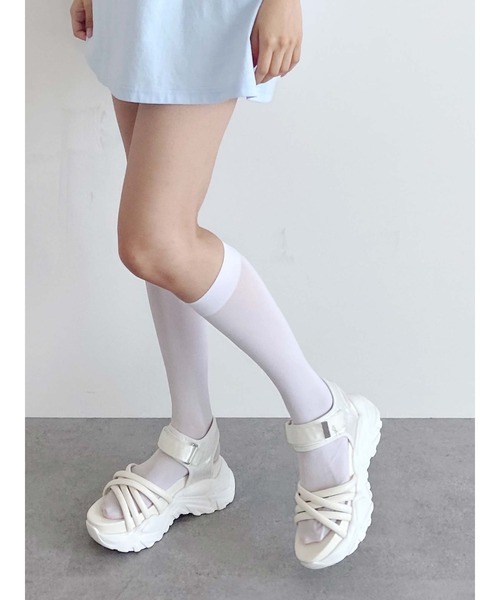 Honey Salon（ハニーサロン）の「クロススポーツサンダル（サンダル・レディース・ホワイト/ブラック/ピンク・SMALL/MEDIUM/LARGE）」の2枚目の写真