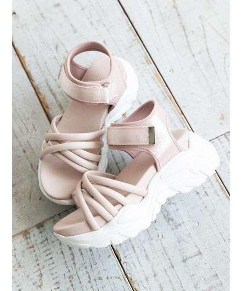 Honey Salon（ハニーサロン）の「クロススポーツサンダル（サンダル・レディース・ホワイト/ブラック/ピンク・SMALL/MEDIUM/LARGE）」の3枚目の写真