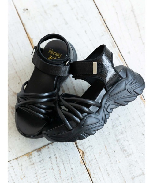 Honey Salon（ハニーサロン）の「クロススポーツサンダル（サンダル・レディース・ホワイト/ブラック/ピンク・SMALL/MEDIUM/LARGE）」の11枚目の写真