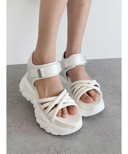 Honey Salon（ハニーサロン）の「クロススポーツサンダル（サンダル・レディース・ホワイト/ブラック/ピンク・SMALL/MEDIUM/LARGE）」の22枚目の写真