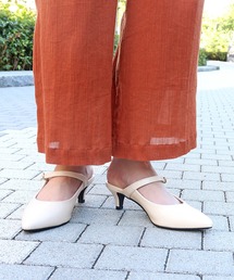 Liberty Doll / ポインテッドトゥストラップミュール5.5cmヒールパンプス(1158)