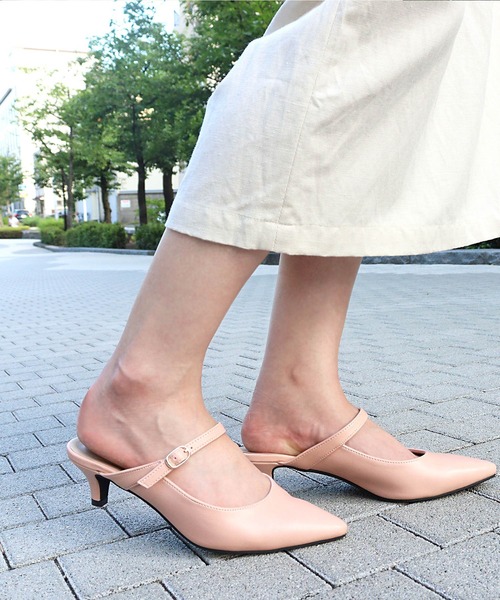 LibertyDoll(リバティードール)の「Liberty Doll / ポインテッドトゥストラップミュール5.5cmヒールパンプス(1158)(パンプス・レディース・ブラック/ピンク/ベージュ/ダークブラウン・L/M/LL/S)」の7枚目の写真