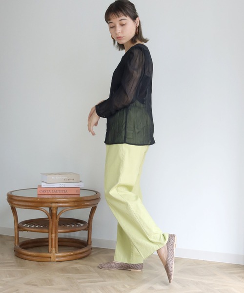 HER CLOSET（ハークローゼット）の「【HERCLOSET】2WAYシアークリンクルブラウス（シャツ/ブラウス・レディース・ホワイト/ブラック/グレー/ピンクベージュ・M）」の16枚目の写真