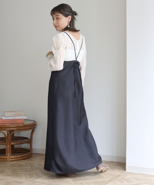 HER CLOSET（ハークローゼット）の「【HERCLOSET】2WAYシアークリンクルブラウス（シャツ/ブラウス・レディース・ホワイト/ブラック/グレー/ピンクベージュ・M）」の11枚目の写真