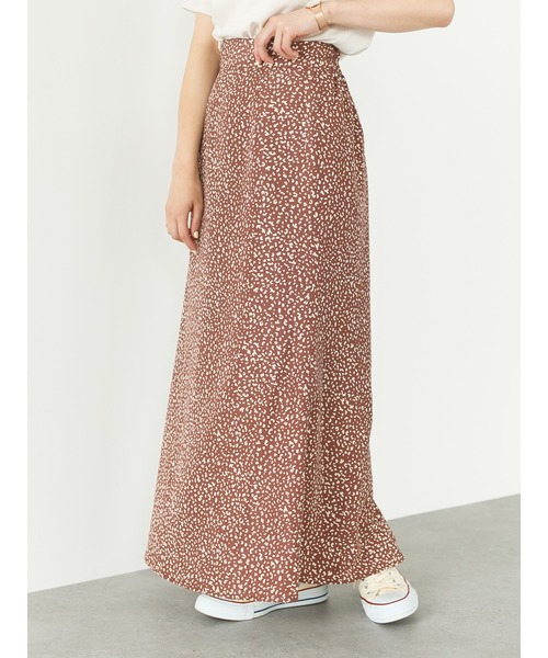 SLURR(スラ―)の「レオパード柄マーメイドロングスカート(スカート・レディース・ブラウン/アイボリー・FREE)」の4枚目の写真