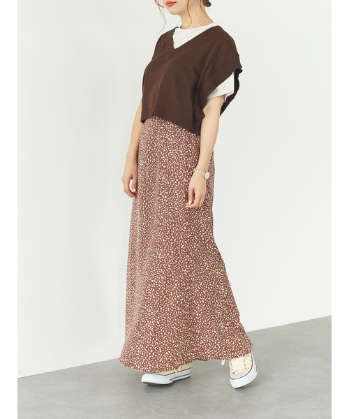 SLURR(スラ―)の「レオパード柄マーメイドロングスカート(スカート・レディース・ブラウン/アイボリー・FREE)」の10枚目の写真