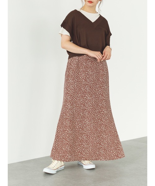 SLURR(スラ―)の「レオパード柄マーメイドロングスカート(スカート・レディース・ブラウン/アイボリー・FREE)」の13枚目の写真