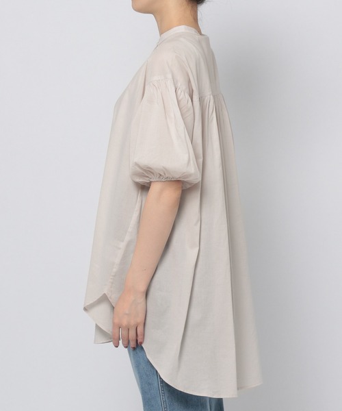 GLOBAL WORK（グローバルワーク）の「バックボリュームシャツ/950374（シャツ/ブラウス・レディース・ダークグレー/グリーン/アイボリー・FREE）」の13枚目の写真