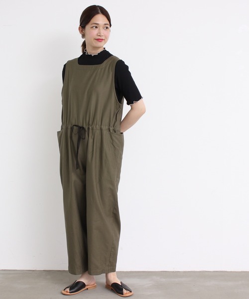 aimer le mieux（エメルミュー）の「aimer　【WEB別注】リブメロー配色ハイネック5部袖プルオーバー（Tシャツ/カットソー・レディース・ライトグリーン/ネイビー/ピンクベージュ・FREE）」の8枚目の写真