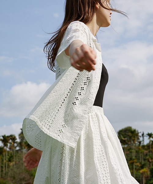 Fano Studios（ファノ ストゥディオズ）の「【Fano Studios】Geometry lace skirt FX21T001S（スカート・レディース・ホワイト・S/M/L）」の7枚目の写真