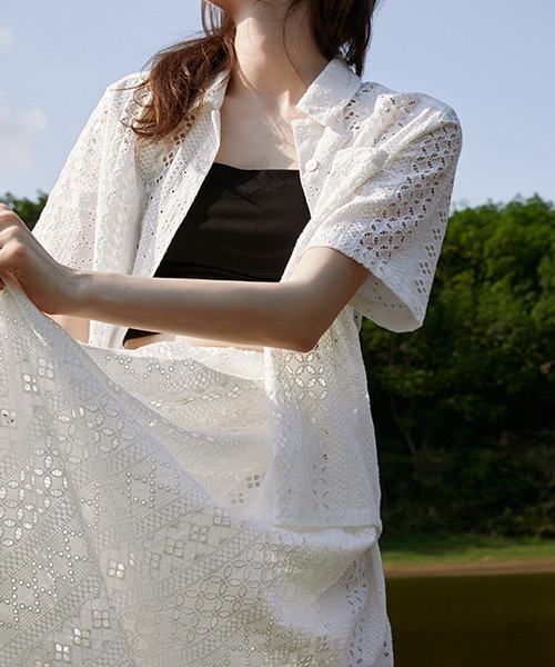 Fano Studios（ファノ ストゥディオズ）の「【Fano Studios】Geometry lace skirt FX21T001S（スカート・レディース・ホワイト・S/M/L）」の8枚目の写真