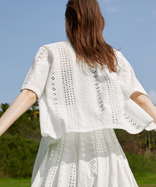 Fano Studios（ファノ ストゥディオズ）の「【Fano Studios】Geometry lace skirt FX21T001S（スカート・レディース・ホワイト・S/M/L）」の10枚目の写真