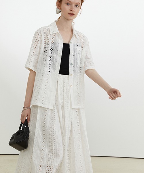 Fano Studios（ファノ ストゥディオズ）の「【Fano Studios】Geometry lace skirt FX21T001S（スカート・レディース・ホワイト・S/M/L）」の13枚目の写真