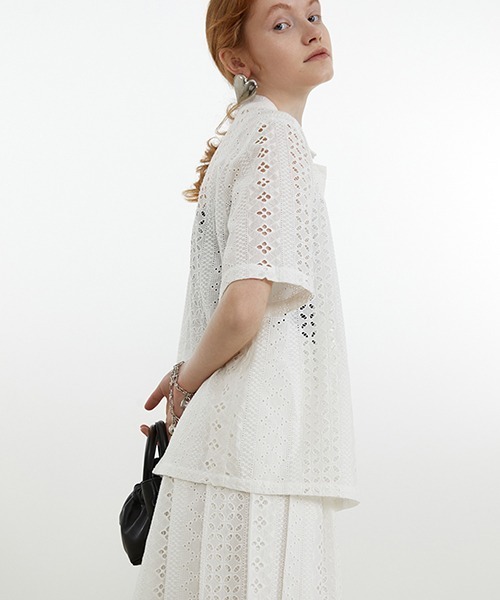 Fano Studios（ファノ ストゥディオズ）の「【Fano Studios】Geometry lace skirt FX21T001S（スカート・レディース・ホワイト・S/M/L）」の14枚目の写真