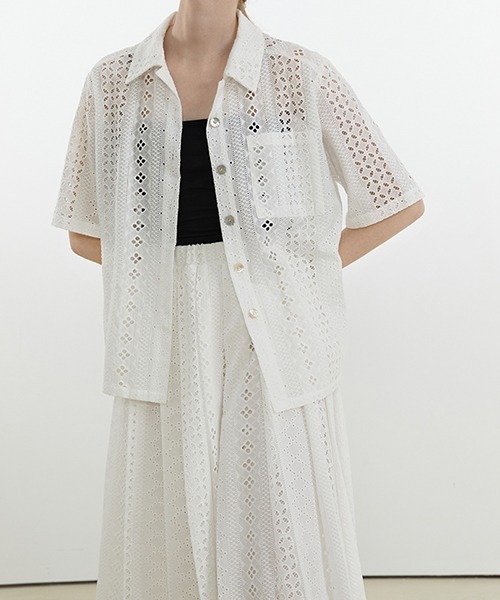 Fano Studios（ファノ ストゥディオズ）の「【Fano Studios】Geometry lace skirt FX21T001S（スカート・レディース・ホワイト・S/M/L）」の15枚目の写真