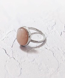 【earyear】オーバルストーン リング シルバー