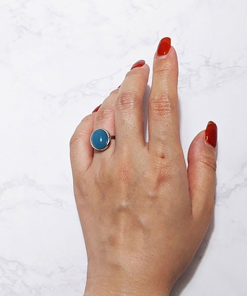 BROTHERHOOD（ブラザーフッド）の「【earyear】オーバルストーン リング シルバー（リング・レディース・ピンク/グレー/オレンジ/ホワイト/アイボリー/ブルー/クリア/グリーン・FREE）」の14枚目の写真