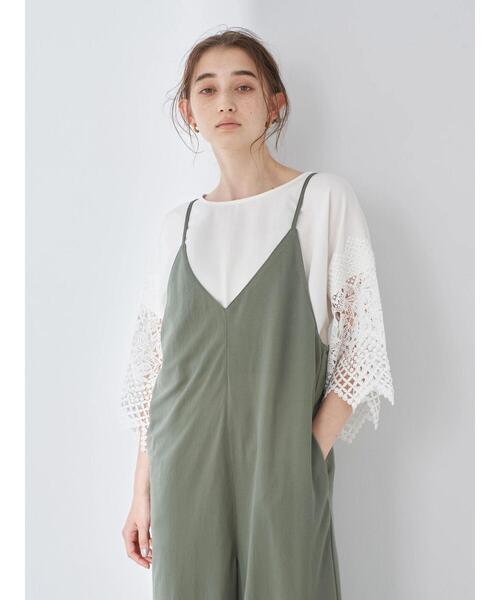 YECCA VECCA（イェッカヴェッカ）の「・ドライタッチイージーサロペット＊（サロペット/オーバーオール・レディース・ブラック/グリーン/カーキ・FREE）」の20枚目の写真