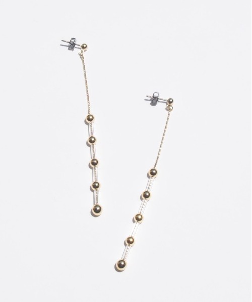 SALON（サロン）の「【日本製】真鍮 クリアパイプ×メタルボールピアス（ピアス（両耳用）・レディース・ゴールド系その他/ゴールド系その他2/ゴールド・FREE）」の11枚目の写真