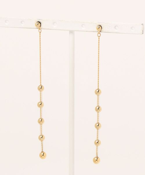 SALON（サロン）の「【日本製】真鍮 クリアパイプ×メタルボールピアス（ピアス（両耳用）・レディース・ゴールド系その他/ゴールド系その他2/ゴールド・FREE）」の13枚目の写真