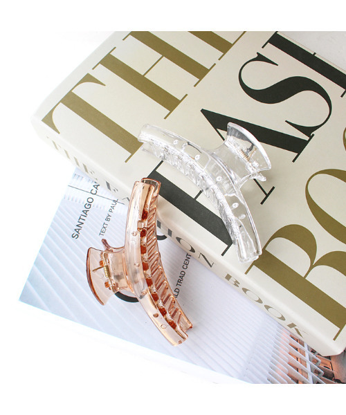 MODE ROBE(モードローブ)の「ヘアクリップ(バレッタ/ヘアクリップ・レディース・ブラウン/クリア・FREE)」の4枚目の写真