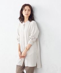 COMME CA ISM | サイドボタンバンドカラーロングシャツ(シャツ/ブラウス)
