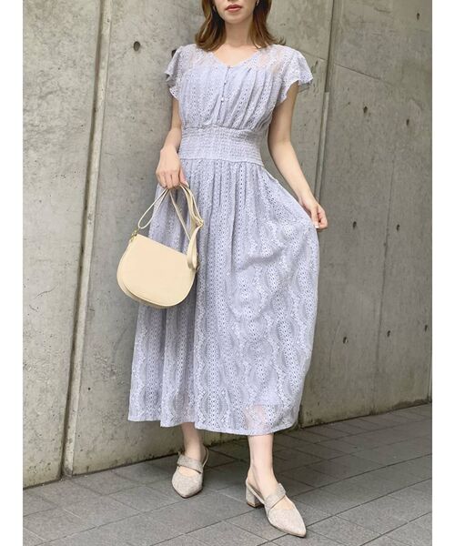 dazzlin（ダズリン）の「フリルスリーブレースワンピース（ワンピース・レディース・オフホワイト/ブラック/ブルー・FREE）」の10枚目の写真