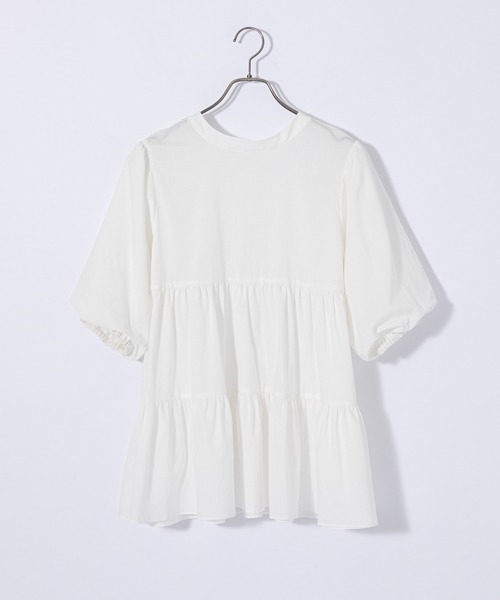 CIAOPANIC(チャオパニック)の「2WAYティアードブラウス(シャツ/ブラウス・レディース・オフホワイト/ブラック/カーキ・FREE)」の2枚目の写真