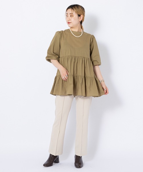 CIAOPANIC(チャオパニック)の「2WAYティアードブラウス(シャツ/ブラウス・レディース・オフホワイト/ブラック/カーキ・FREE)」の22枚目の写真