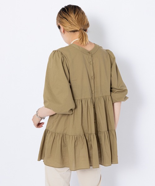 CIAOPANIC(チャオパニック)の「2WAYティアードブラウス(シャツ/ブラウス・レディース・オフホワイト/ブラック/カーキ・FREE)」の18枚目の写真