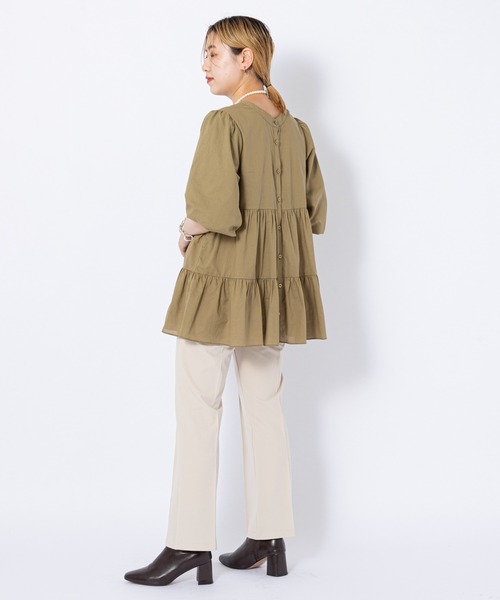 CIAOPANIC(チャオパニック)の「2WAYティアードブラウス(シャツ/ブラウス・レディース・オフホワイト/ブラック/カーキ・FREE)」の15枚目の写真