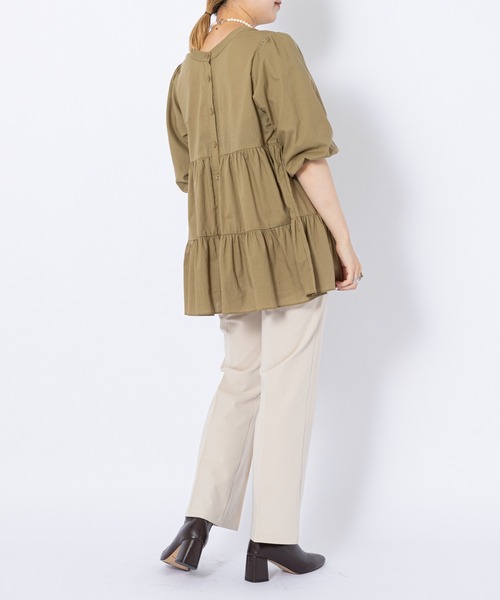 CIAOPANIC(チャオパニック)の「2WAYティアードブラウス(シャツ/ブラウス・レディース・オフホワイト/ブラック/カーキ・FREE)」の19枚目の写真