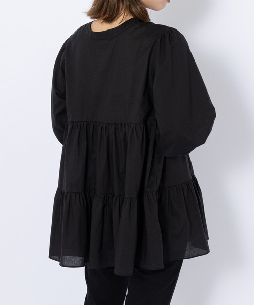 CIAOPANIC(チャオパニック)の「2WAYティアードブラウス(シャツ/ブラウス・レディース・オフホワイト/ブラック/カーキ・FREE)」の9枚目の写真