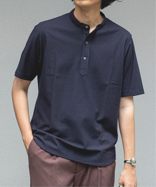 EDIFICE(エディフィス)の「バンドカラー ポロシャツ(ポロシャツ・メンズ・ホワイト/ネイビー/ブラウン・SMALL/MEDIUM/LARGE/X-LARGE)」の3枚目の写真