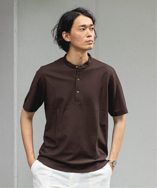 EDIFICE(エディフィス)の「バンドカラー ポロシャツ(ポロシャツ・メンズ・ホワイト/ネイビー/ブラウン・SMALL/MEDIUM/LARGE/X-LARGE)」の16枚目の写真