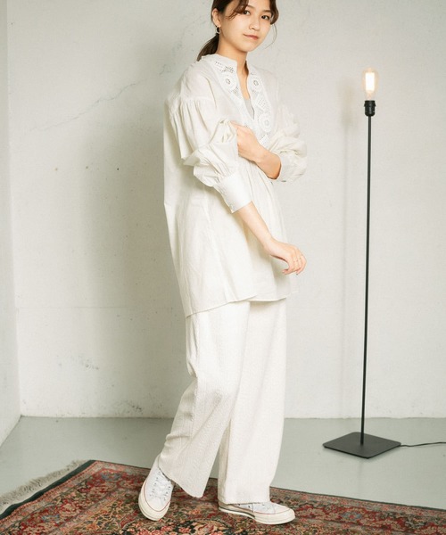 KBF（ケイビーエフ）の「ジャガードパイルパンツ（その他パンツ・レディース・チャコールグレー/ピンク/アイボリー・ONE）」の15枚目の写真