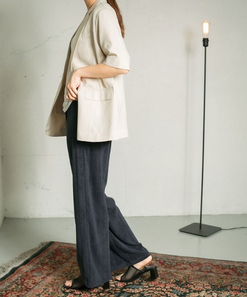 KBF（ケイビーエフ）の「ジャガードパイルパンツ（その他パンツ・レディース・チャコールグレー/ピンク/アイボリー・ONE）」の22枚目の写真